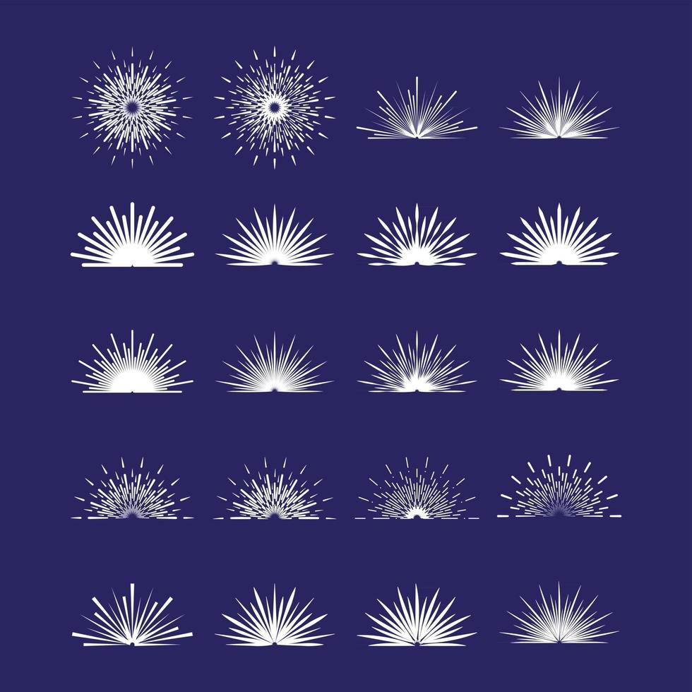 Sunburst vector set