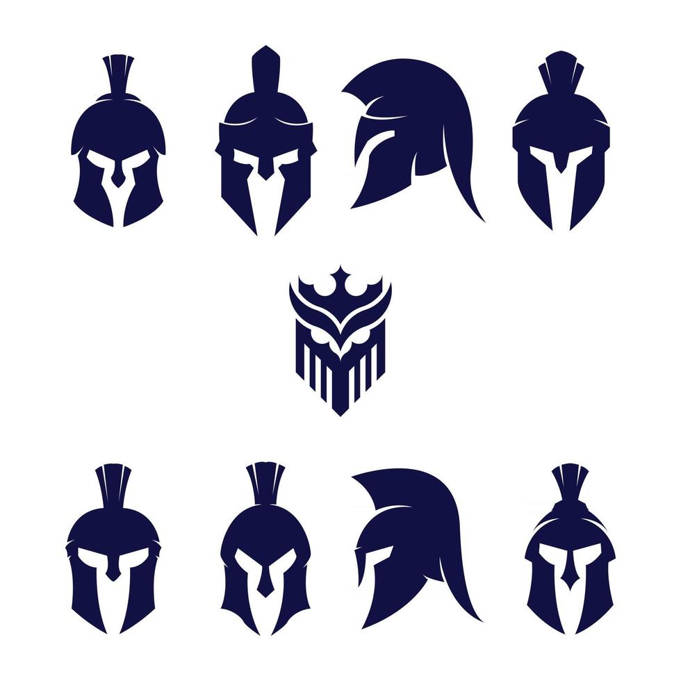 Warrior helmet vector