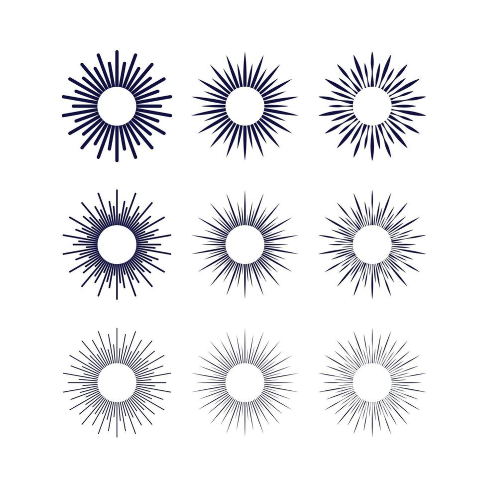 Sunburst vector set