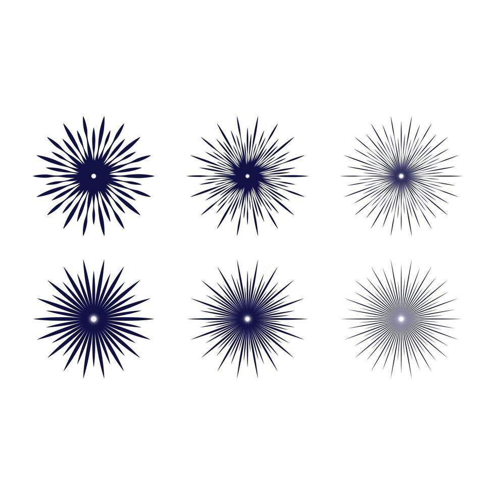 Sunburst vector set