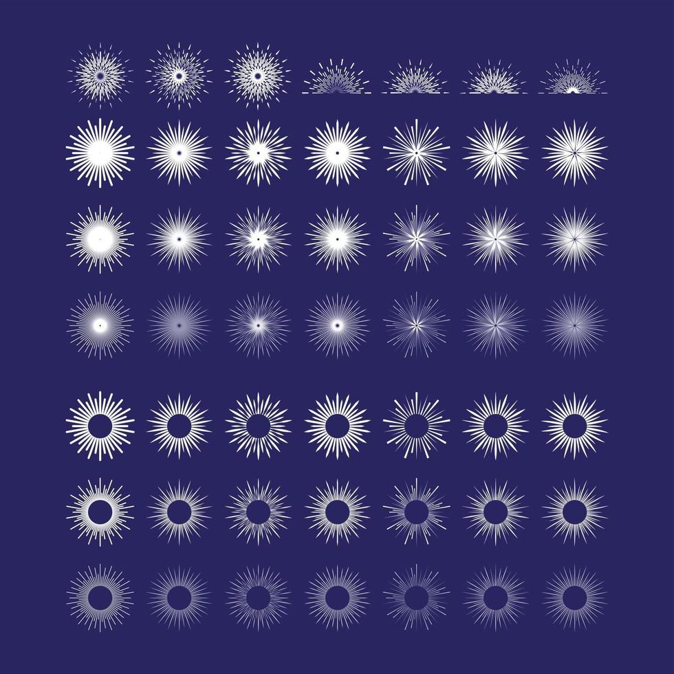 Sunburst vector set