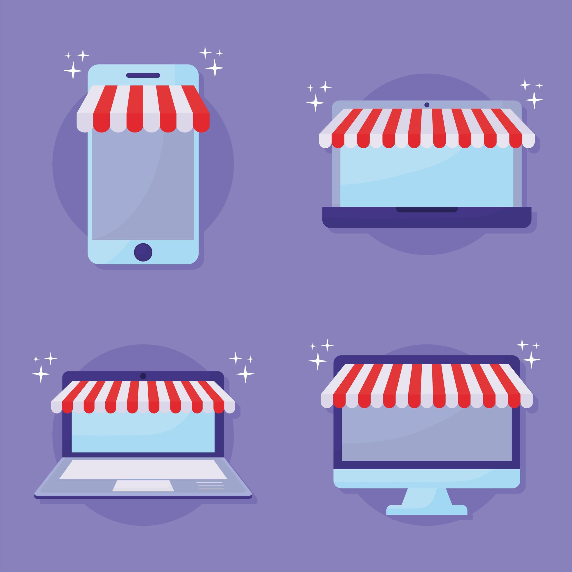 bundle of online store icons 2781200 Vector Art at Vecteezy