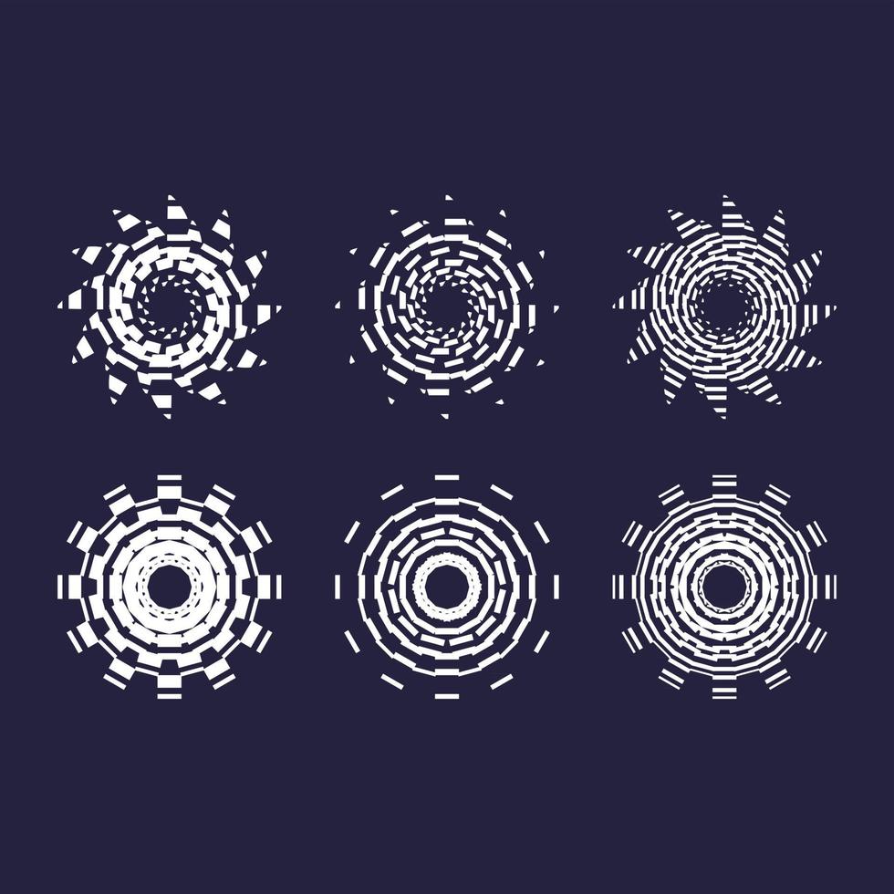 adornos de diseño circular vector