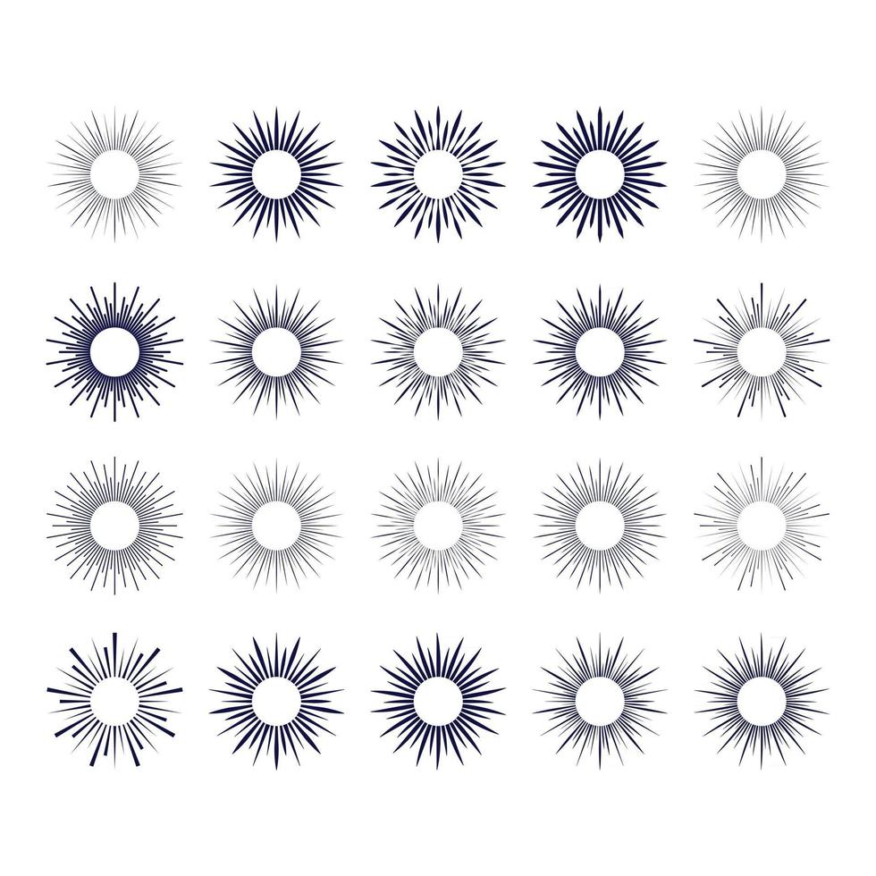 Sunburst vector set