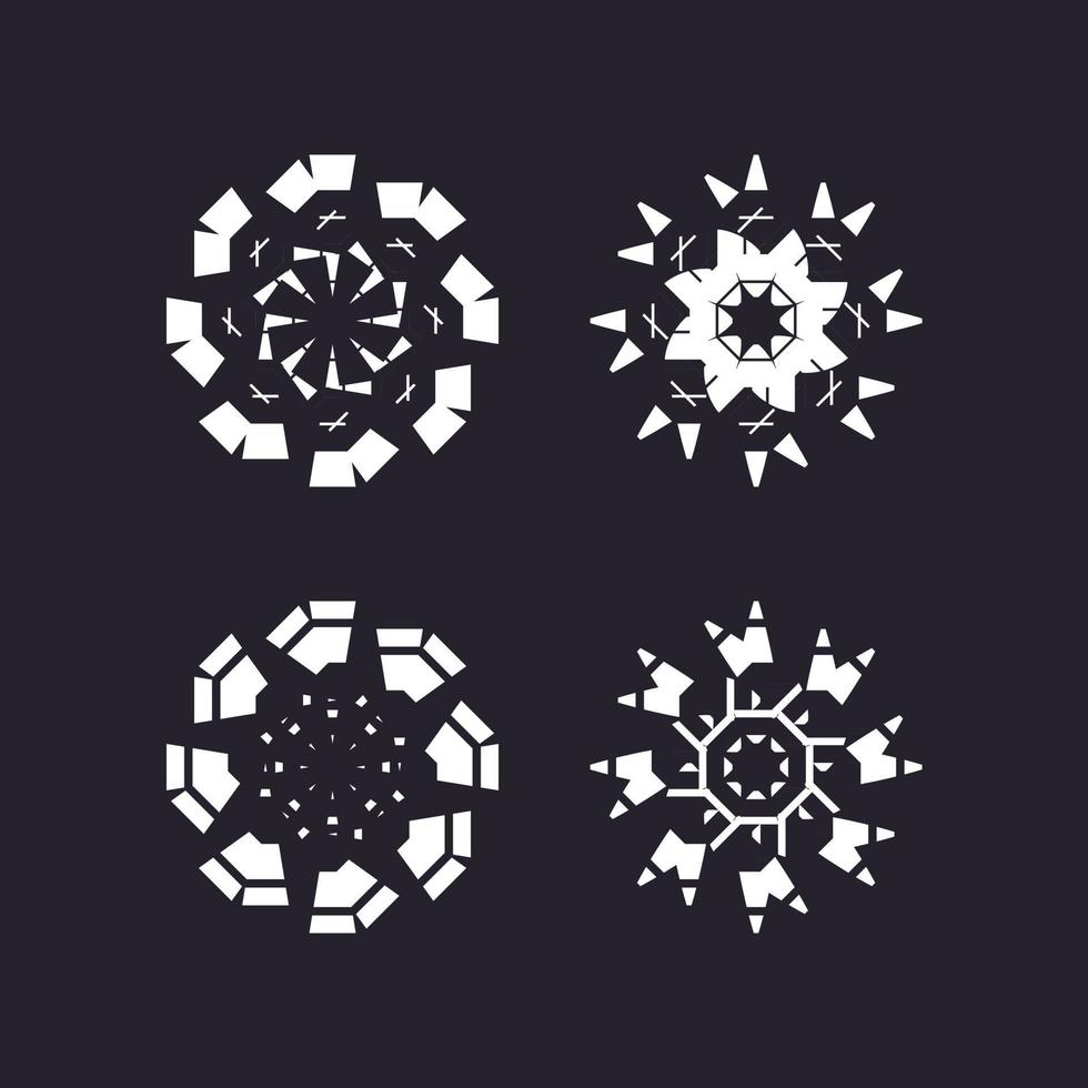 Set circular decorative design vector