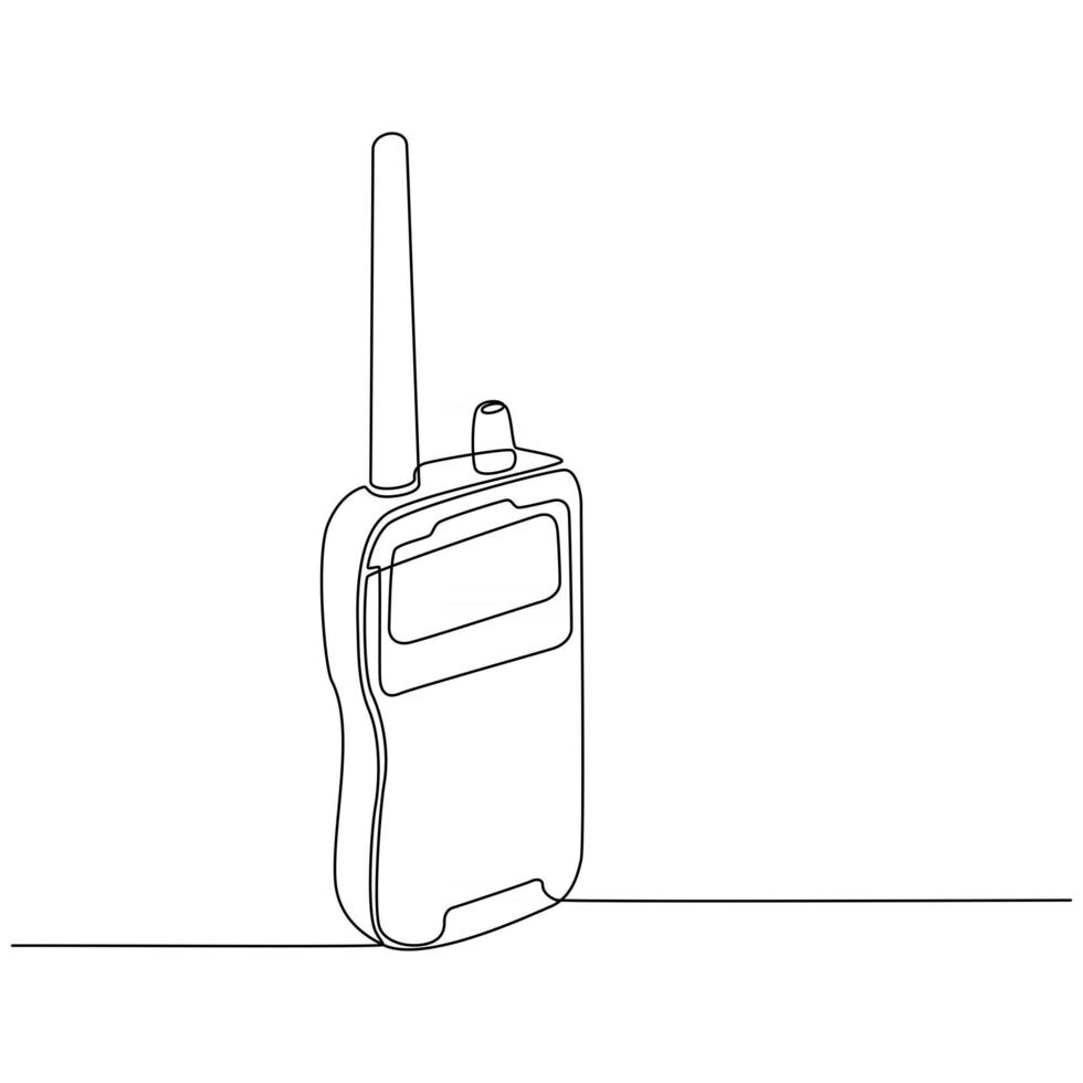 Continuous line drawing of Emergency Communication Equipment vector illustration