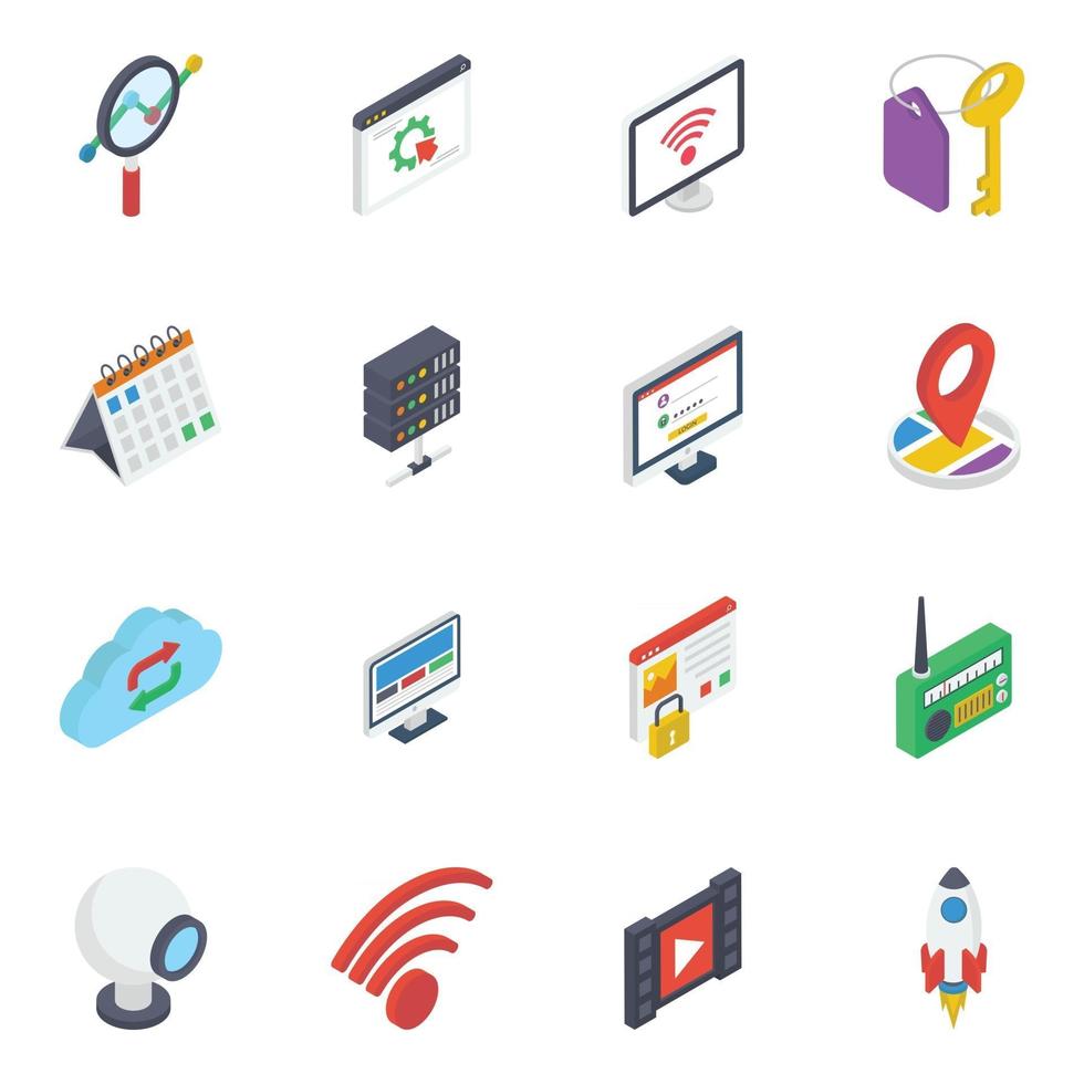 Seo and Web Elements vector