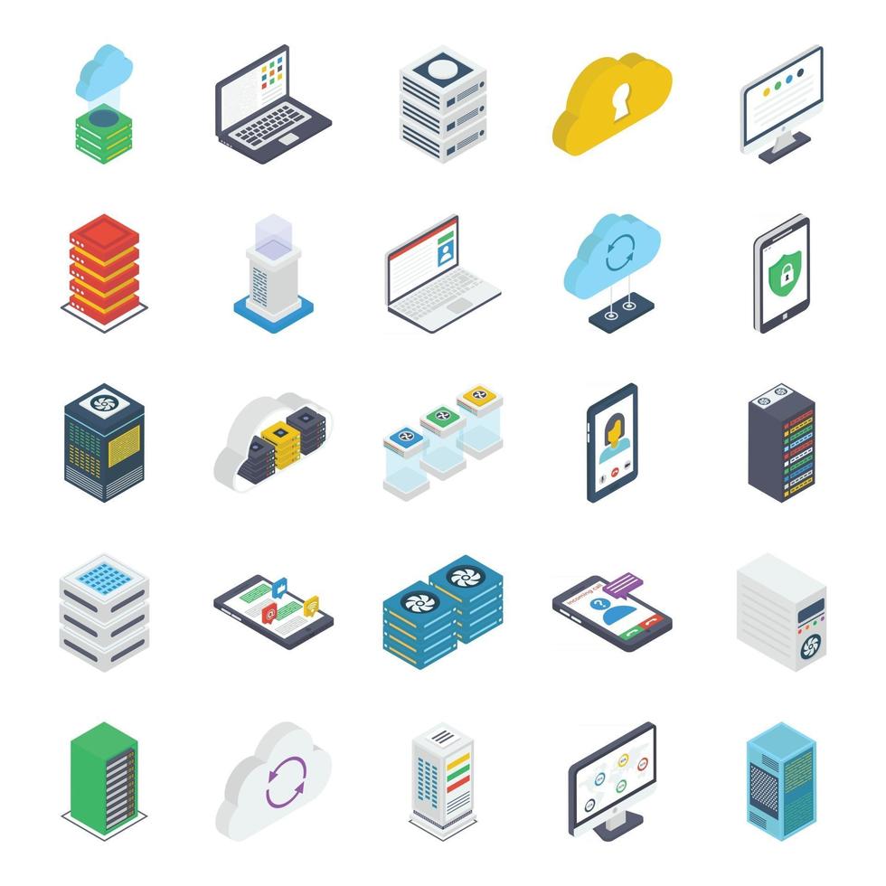 Pack Of Database Elements 2781570 Vector Art at Vecteezy