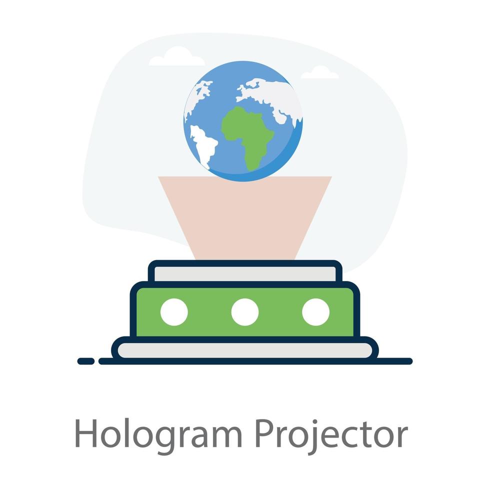 Hologram Artificial  Projector vector