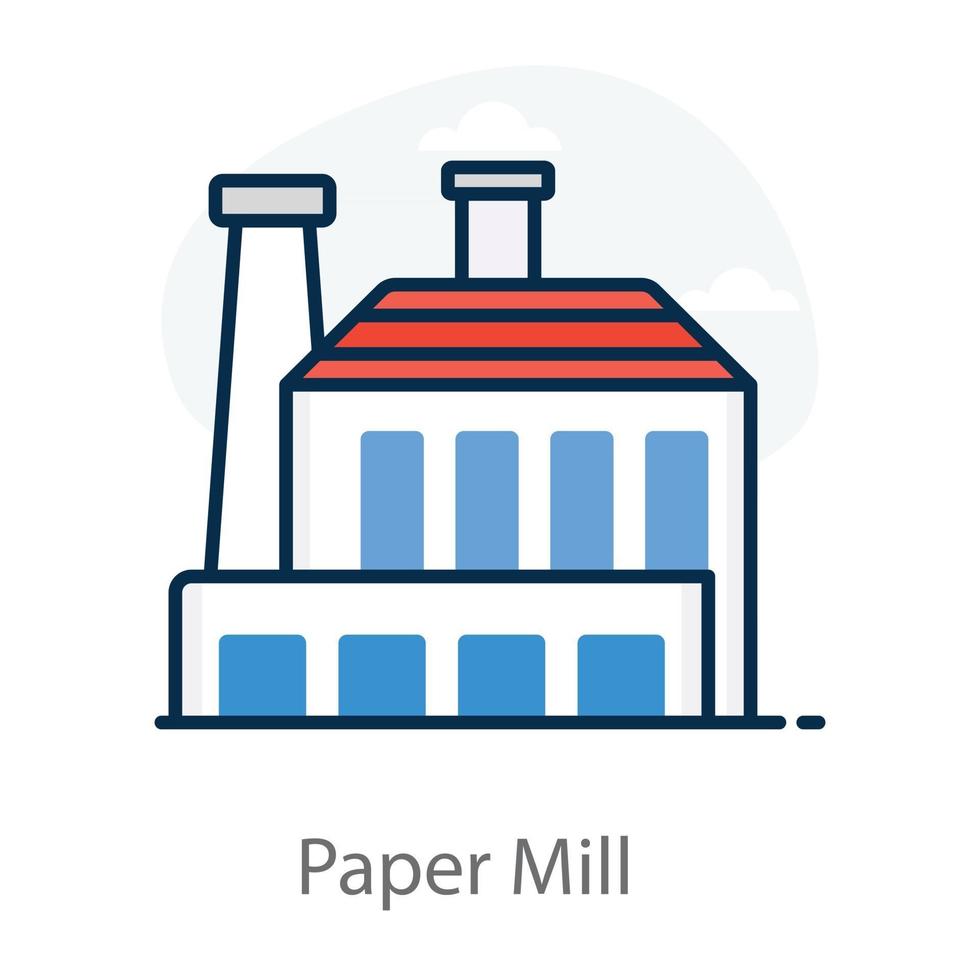 Paper Mill Factory vector
