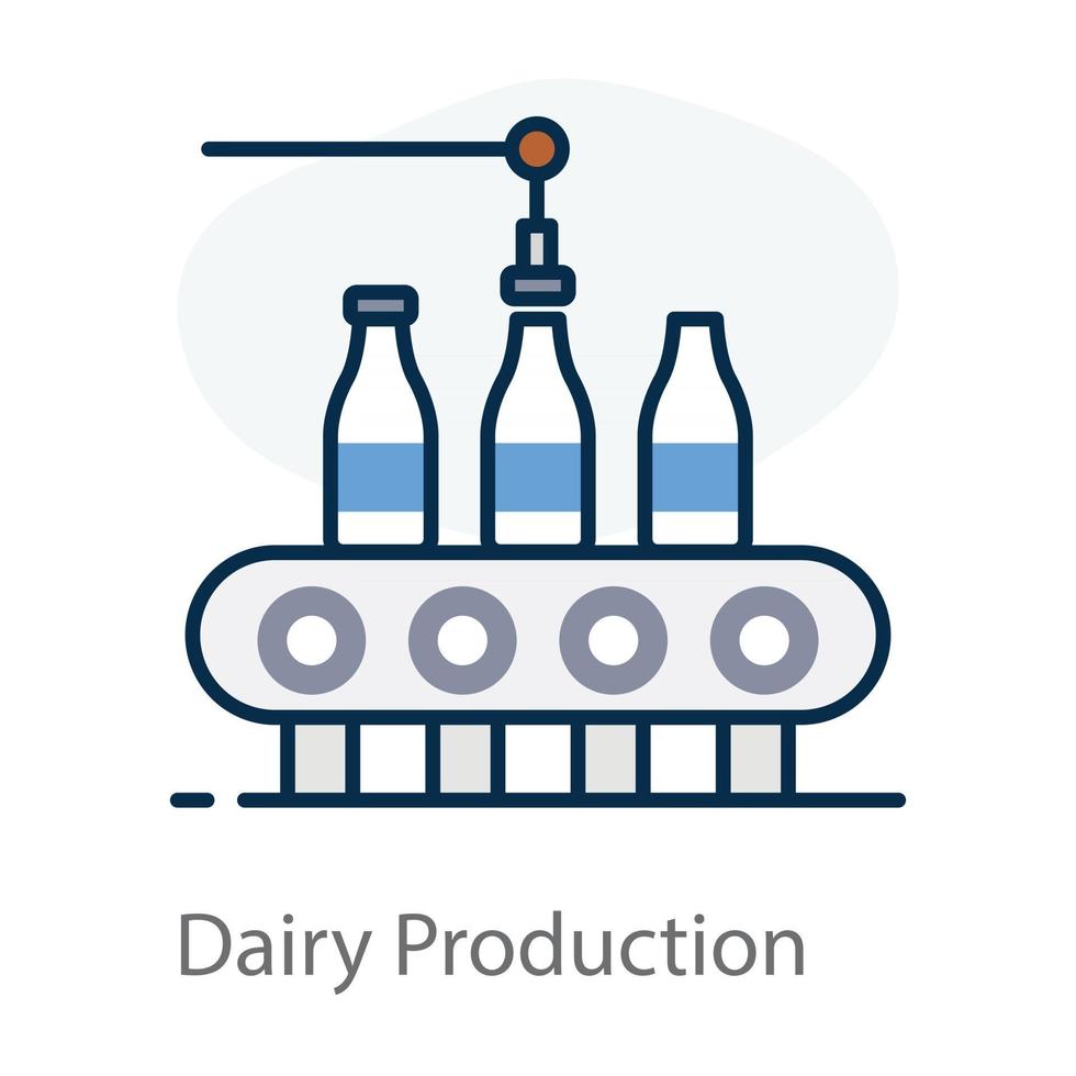 Dairy Production Process vector