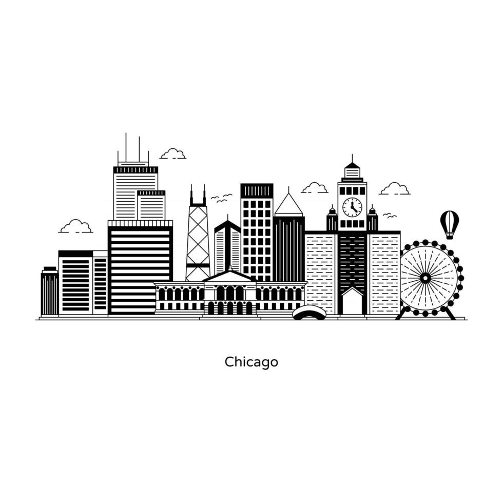 Chicago City Landmark vector