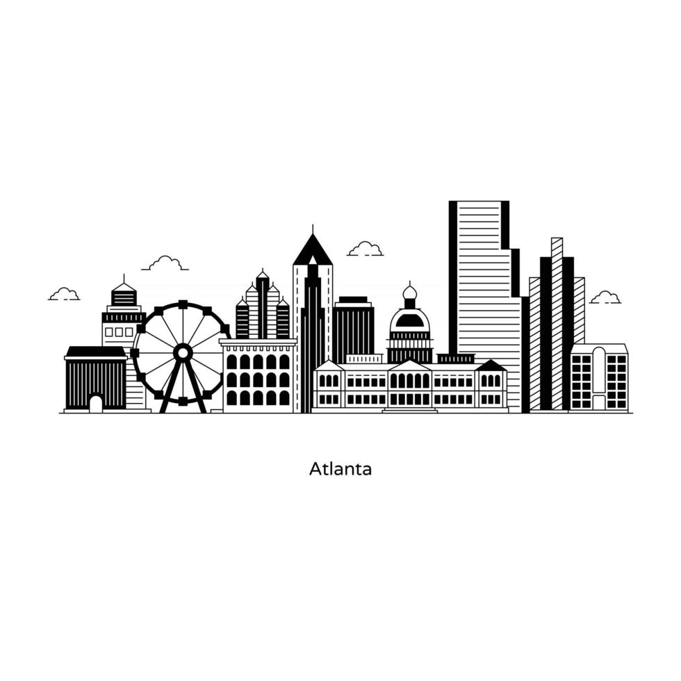 Atlanta Capital of Georgia vector