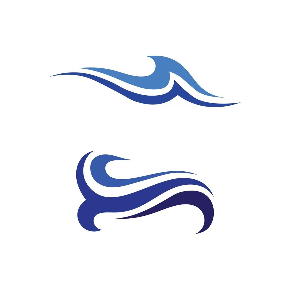 Water drop and wave icon Logo and design set for Template vector