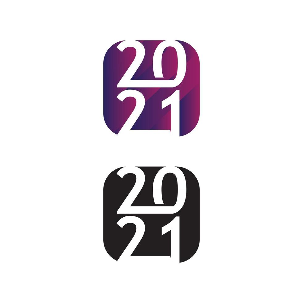 number New year 2021 design vector logo and design number