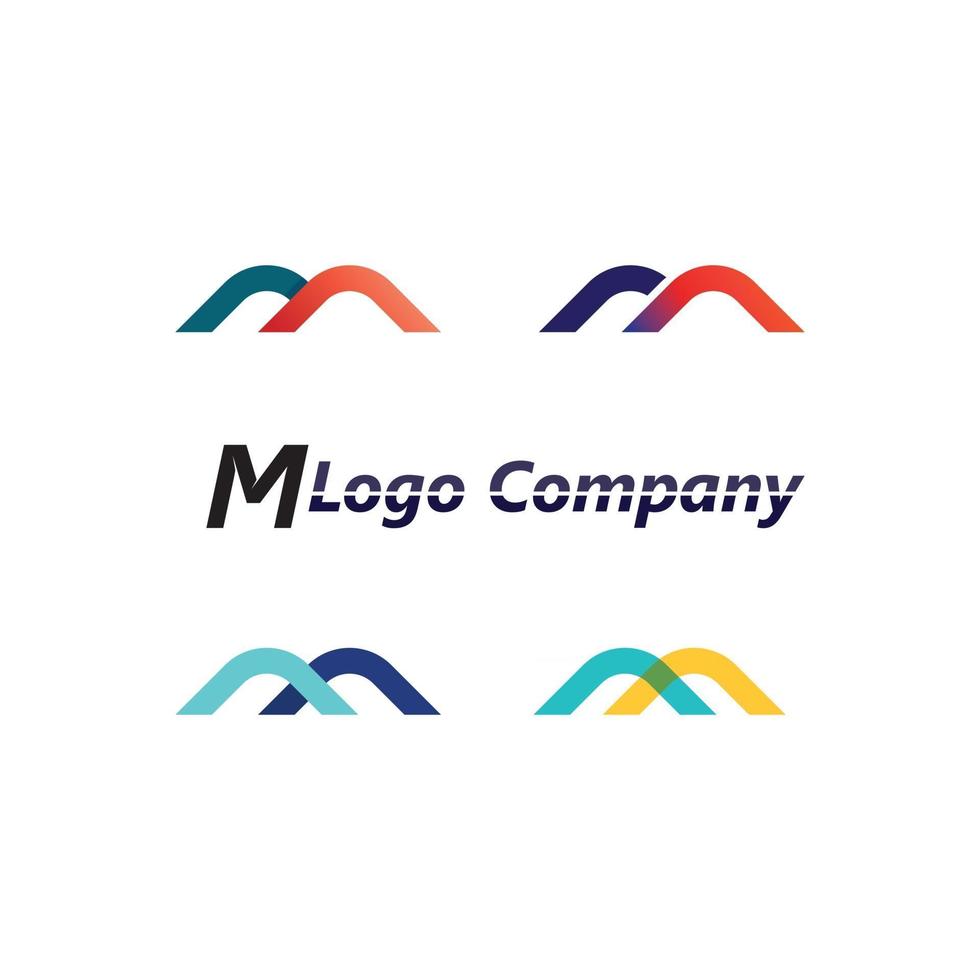 M Letter Logo Template Font logo for business and identity vector