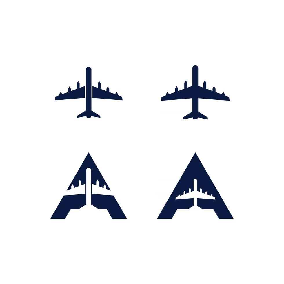 Flight aeroplane vector and logo design Transportation