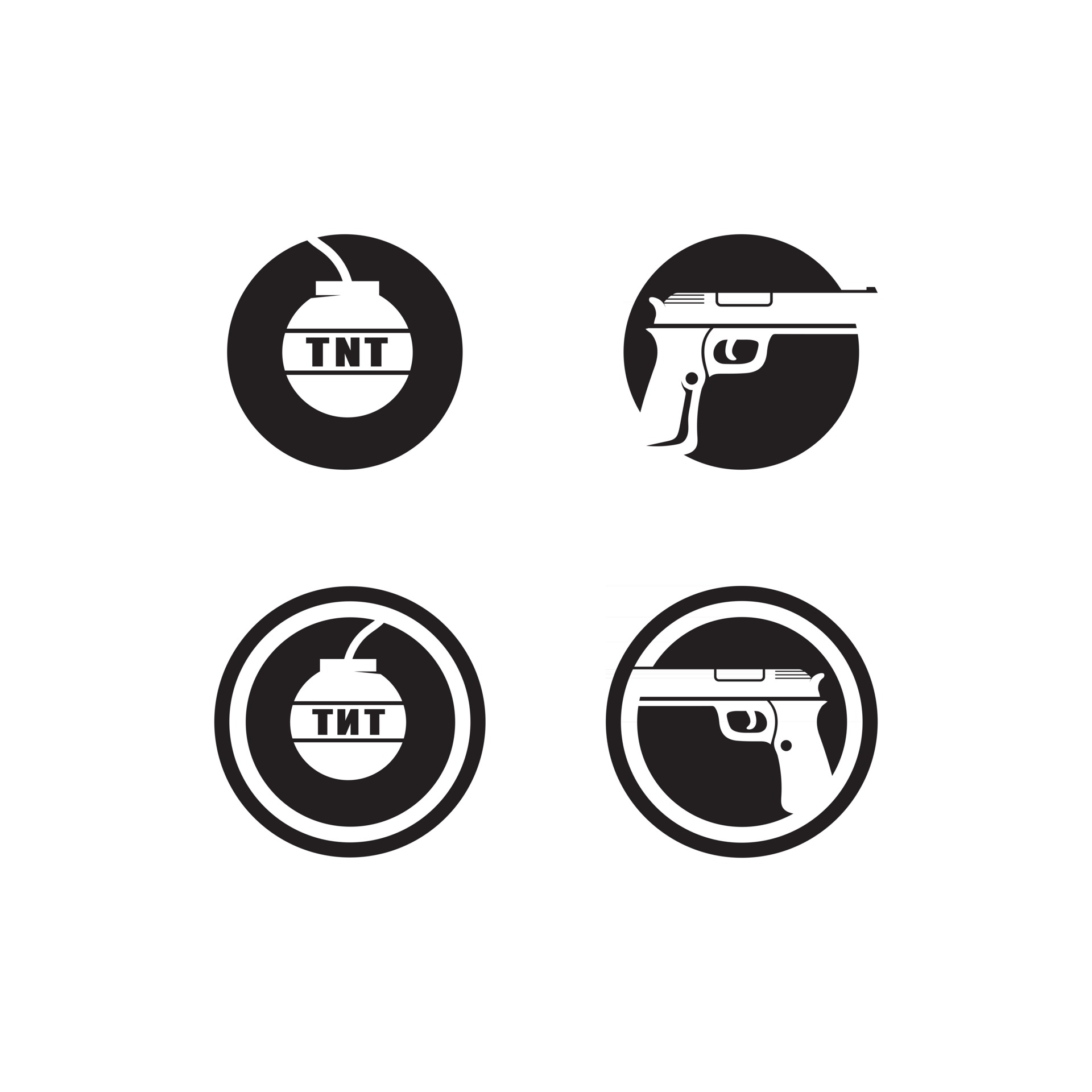 Download Gun logo and Army soldier sniper shot vector Design Illustration military shot revolver 2781898 ...