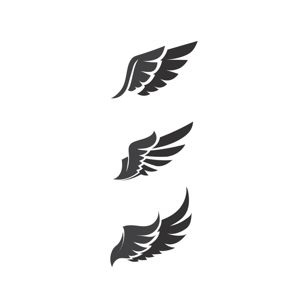 Wings logo animal bird eagle falcon for Business and design animal wings Vector fast bird symbol icon fly