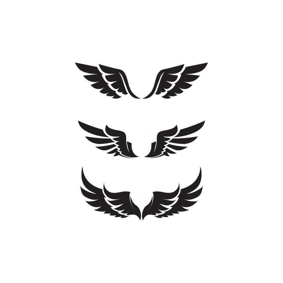 Wings logo animal bird eagle falcon for Business and design animal wings Vector fast bird symbol icon fly