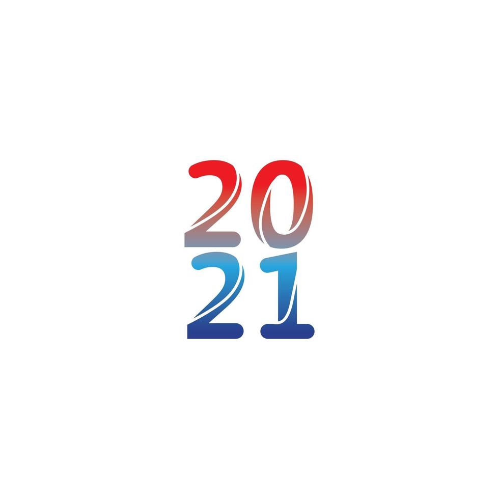 number logo 2021 design vector logo and design number