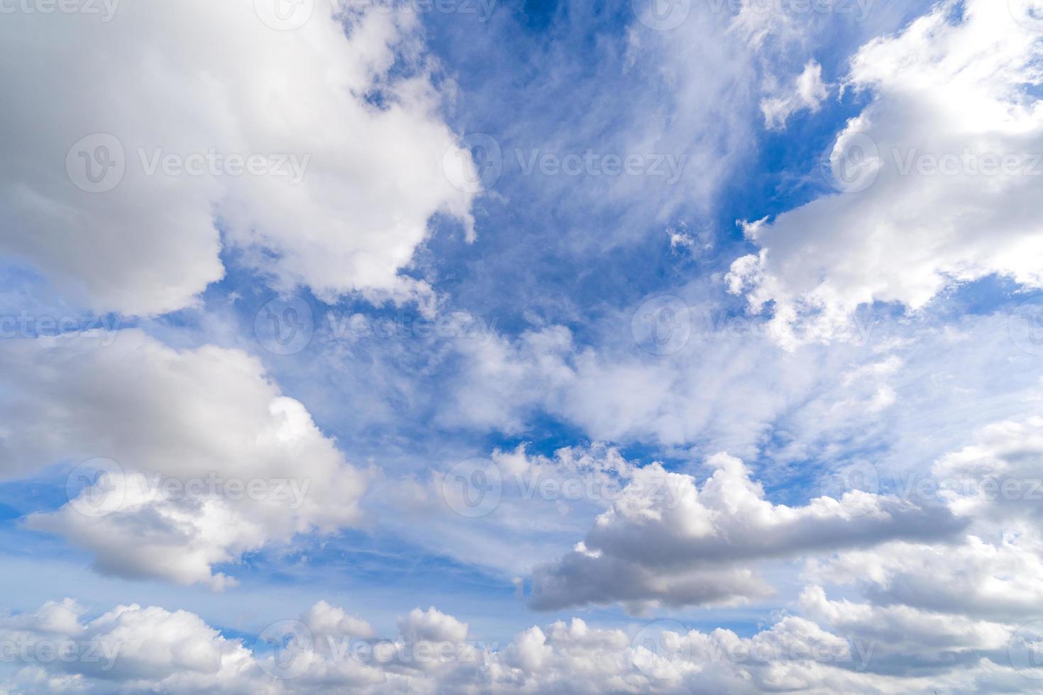 White clouds in the blue sky photo