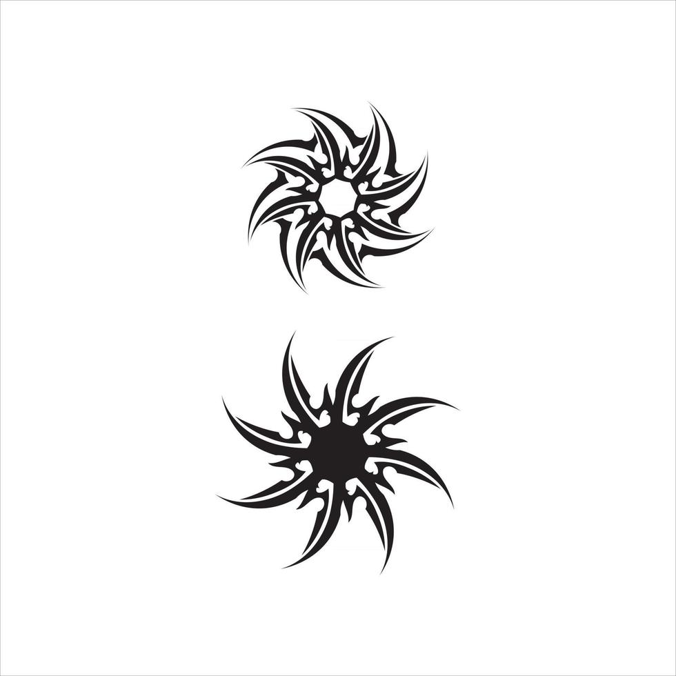 Clásico negro tribal, clásico, negro, étnico tatuaje icono vector ilustración diseño logo