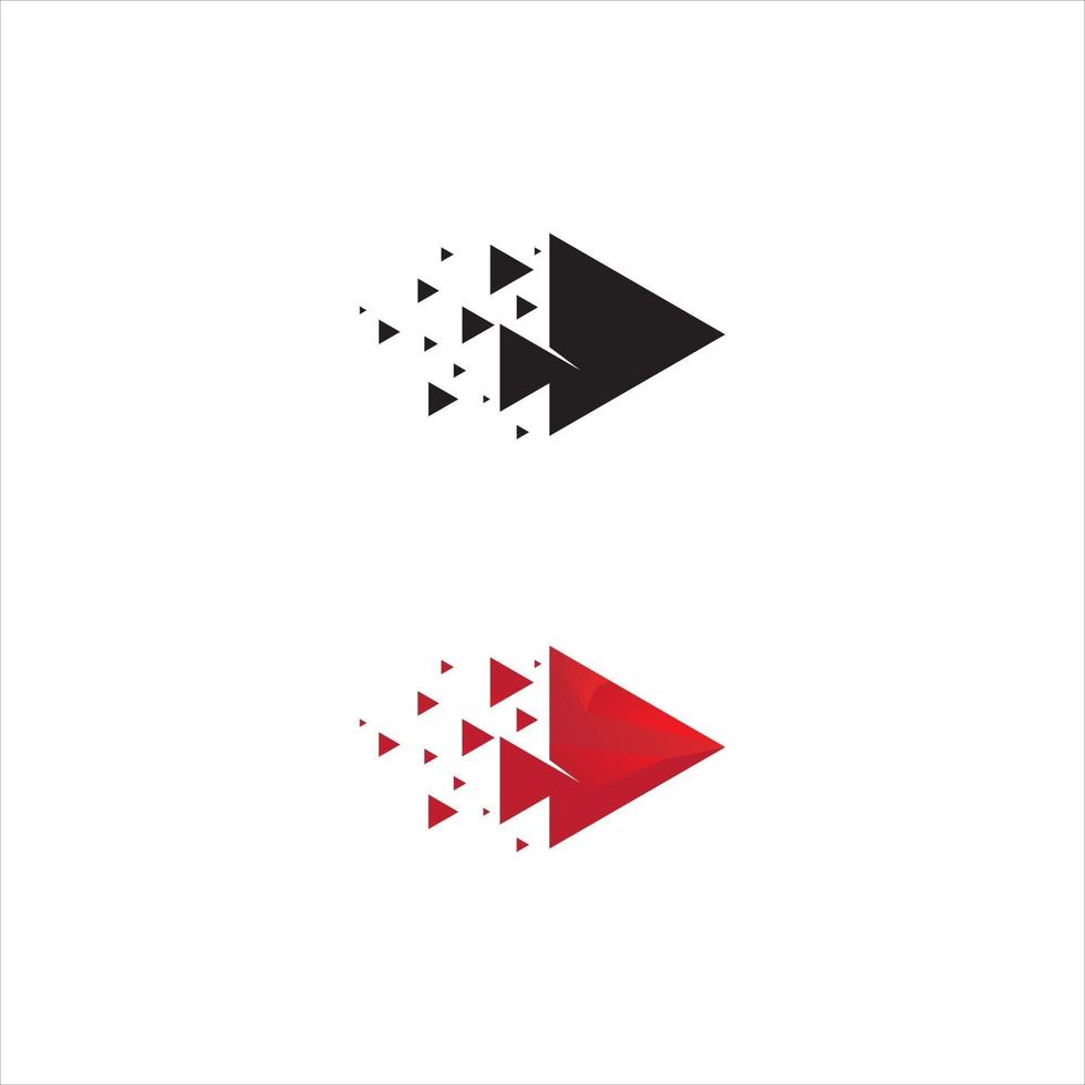 Arrow vector illustration icon logo for play and bussiness set