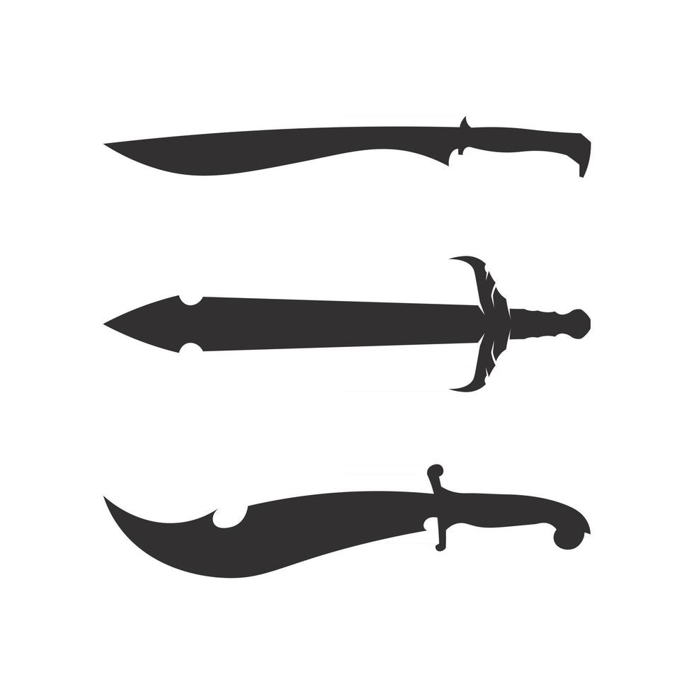 blade and Cross swords, saber and blade logo icon flat Simple vector symbol and bonus icon