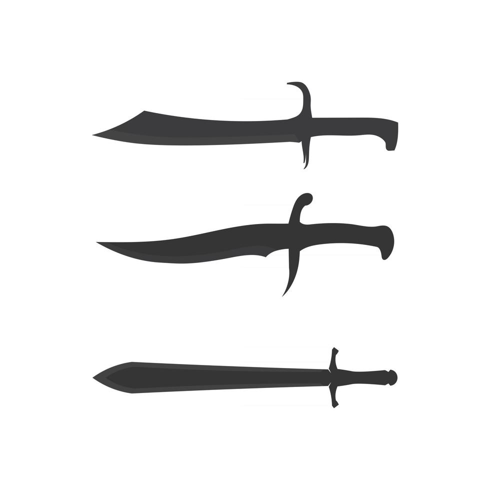 blade and Cross swords, saber and blade logo icon flat Simple vector symbol and bonus icon