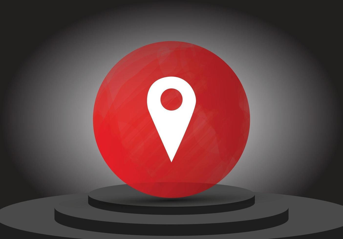 social media location 3d render icon vector