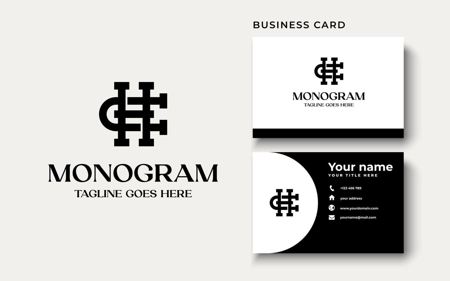 monogram HC vector logo in a modern line style