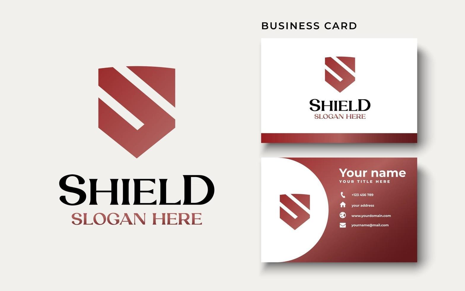Letter S shield logo design. Vector illustration