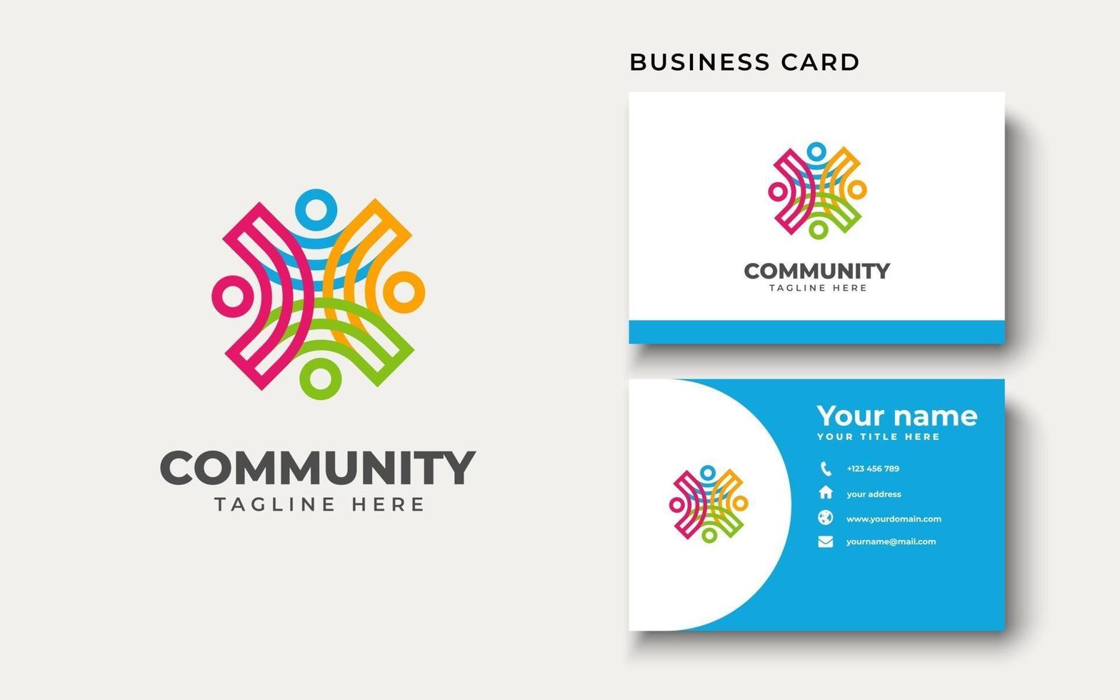 Friendship, Teamwork, People Connectivity logo Design Inspiration, vector