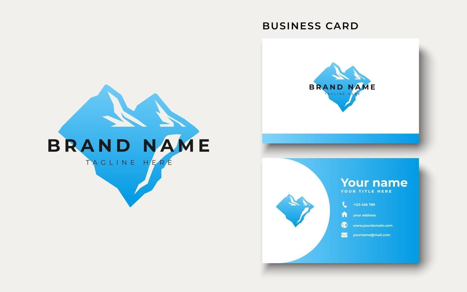 Mountain Ice Logo Design Inspiration, Vector illustration