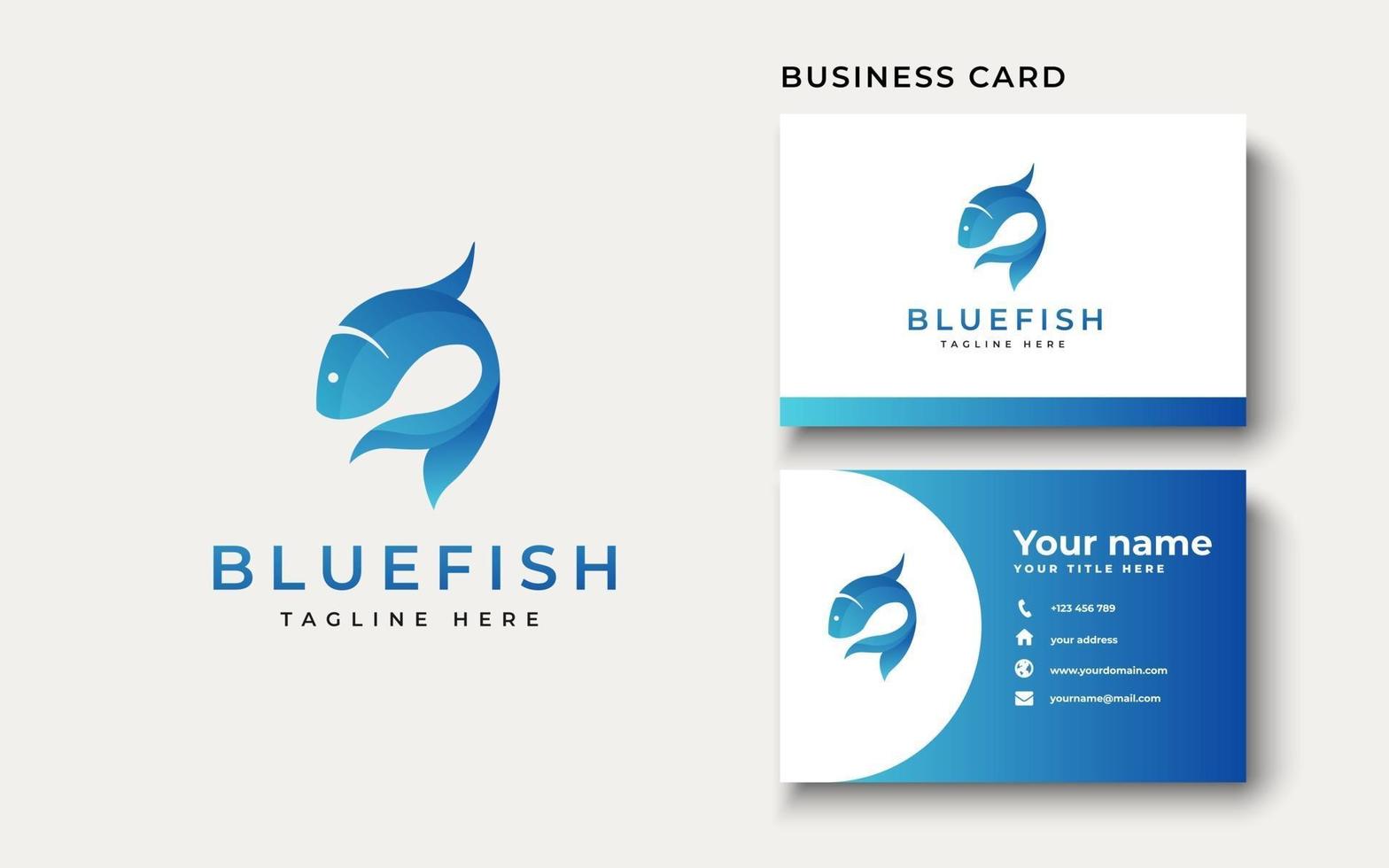 Blue Fish Logo Design Inspiration, Vector illustration