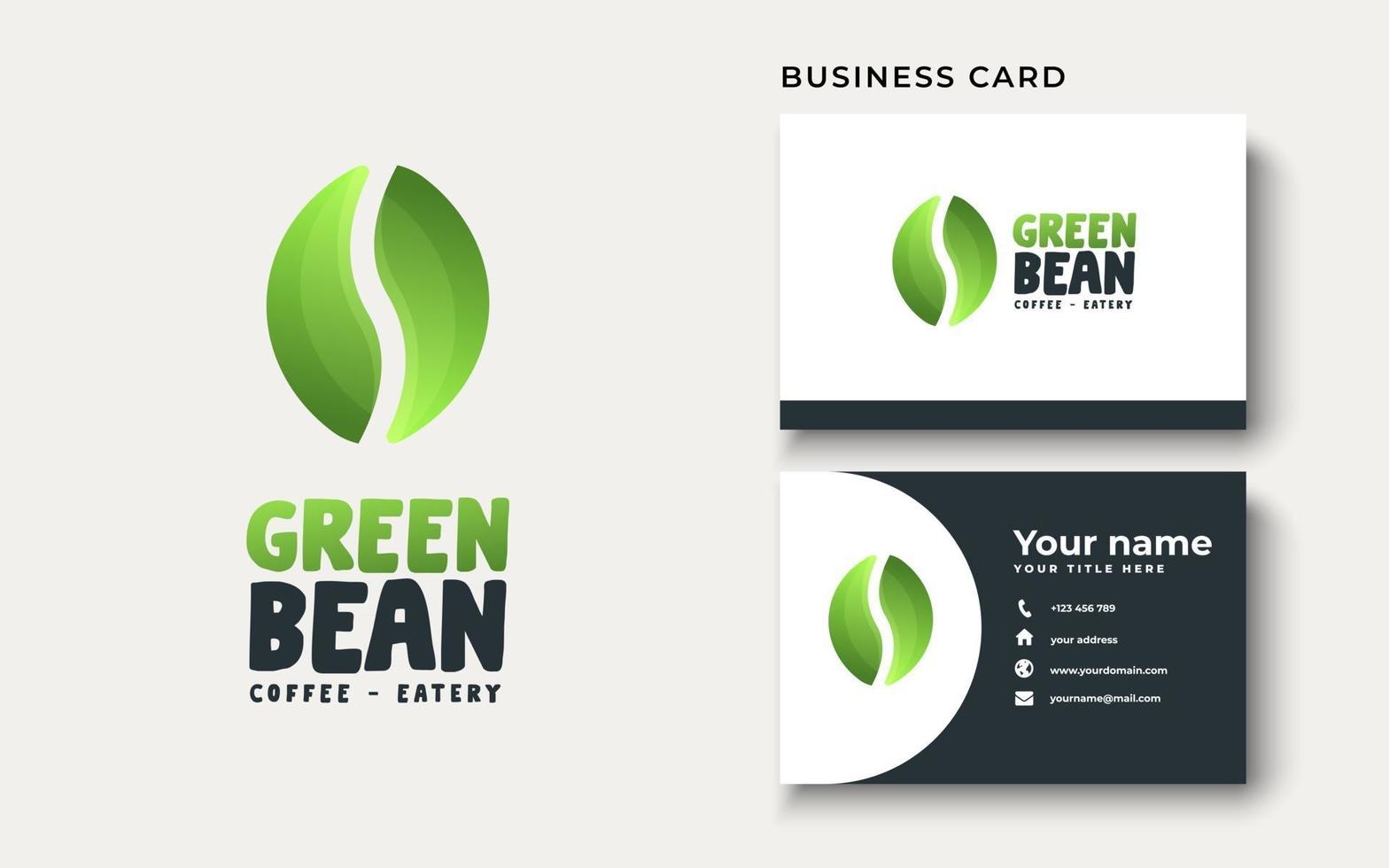Green Bean Logo Design Inspiration, Vector illustration