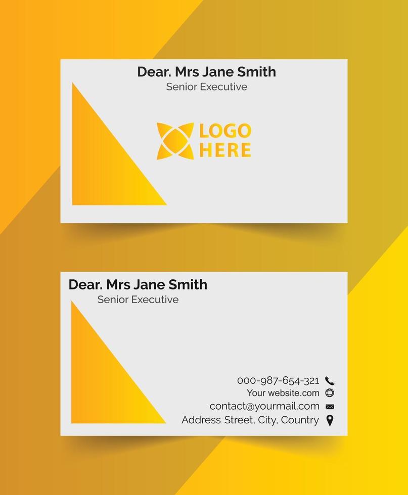 Business Card Template Abstract Sample Design vector