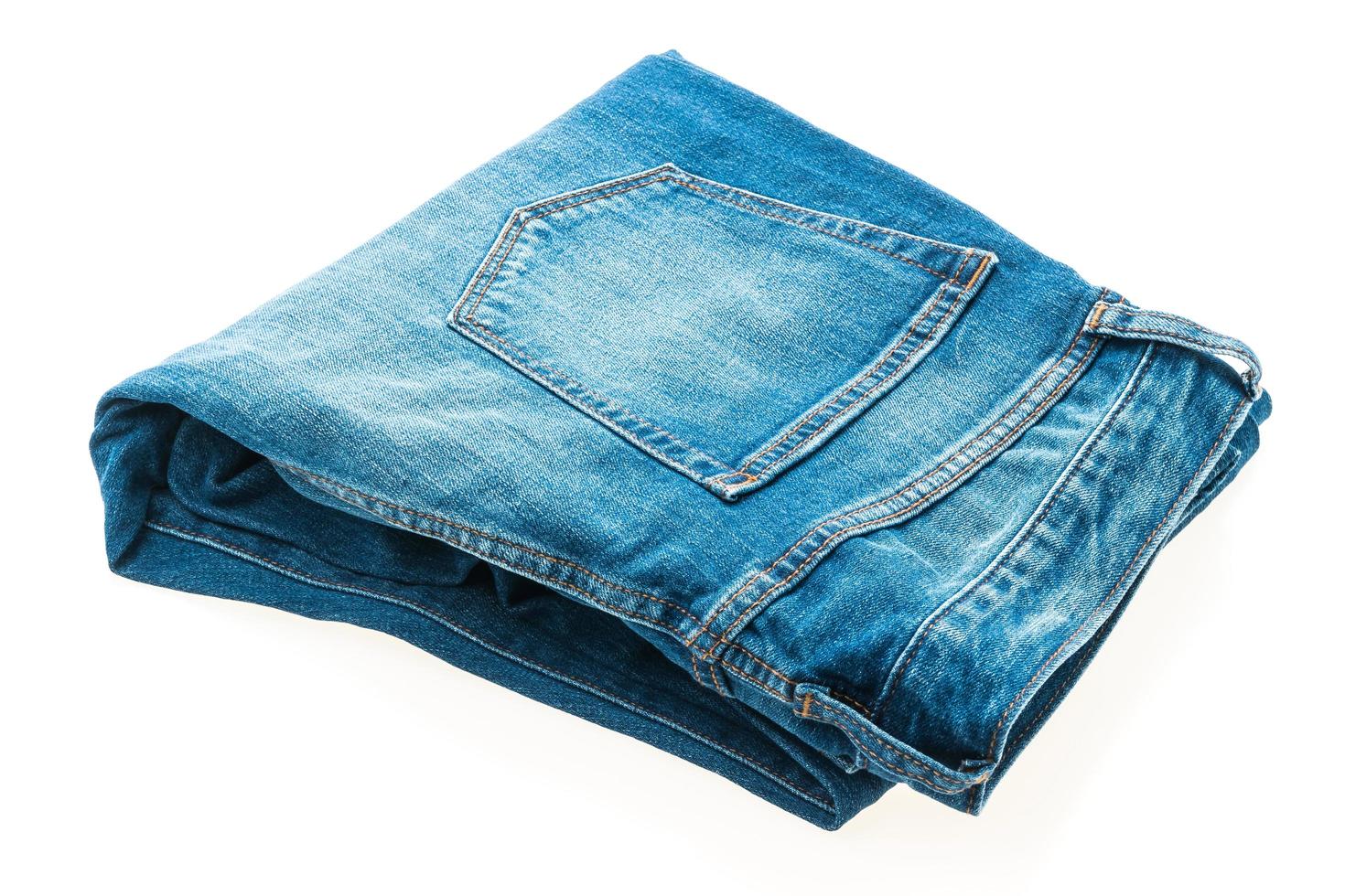 Jeans on white photo