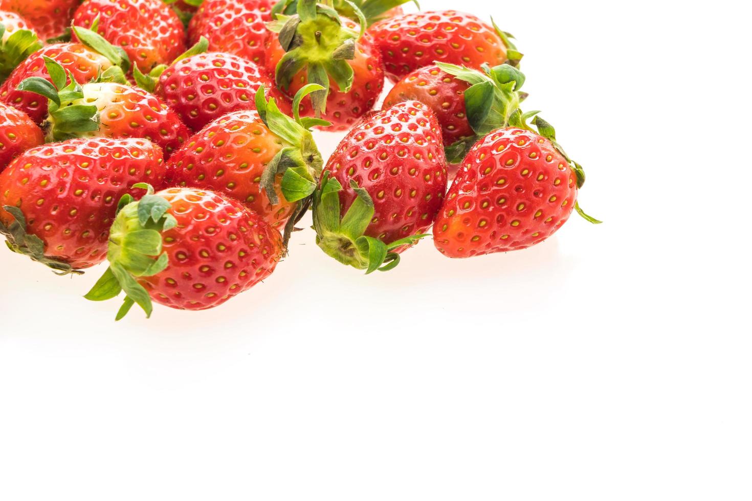 Strawberry fruit on white photo