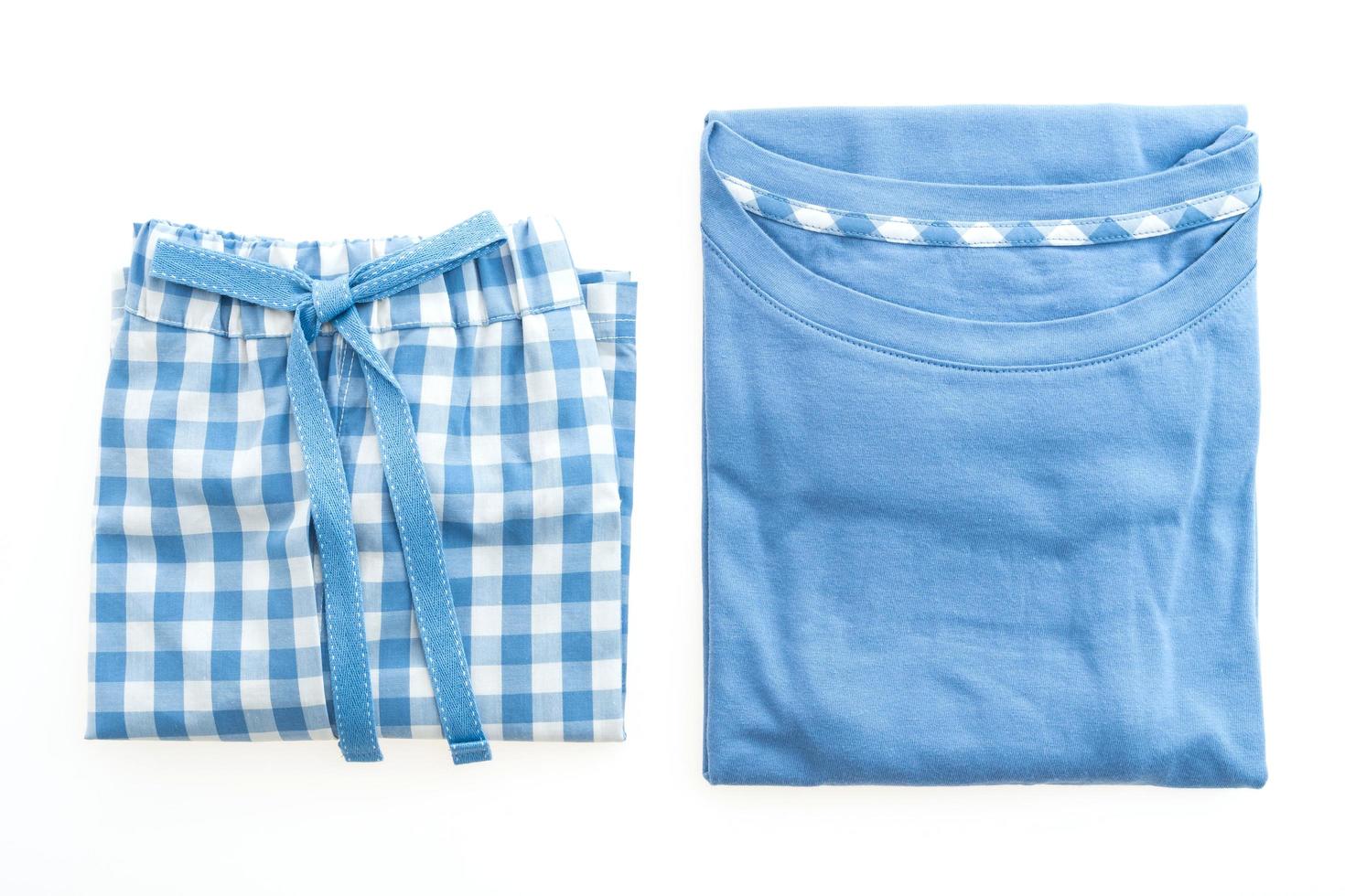 Blue t-shirt on white photo