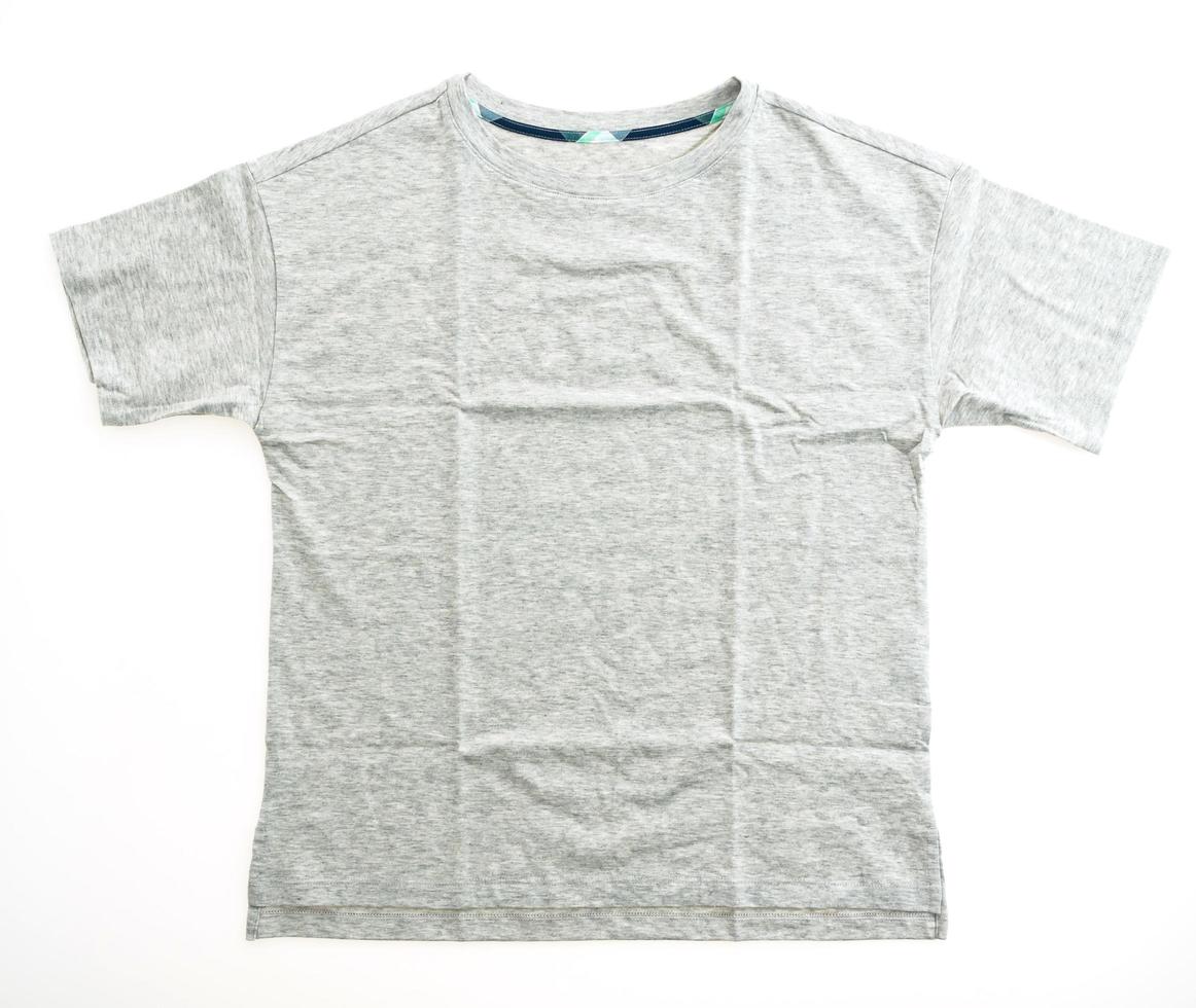 Gray t-shirt on white photo