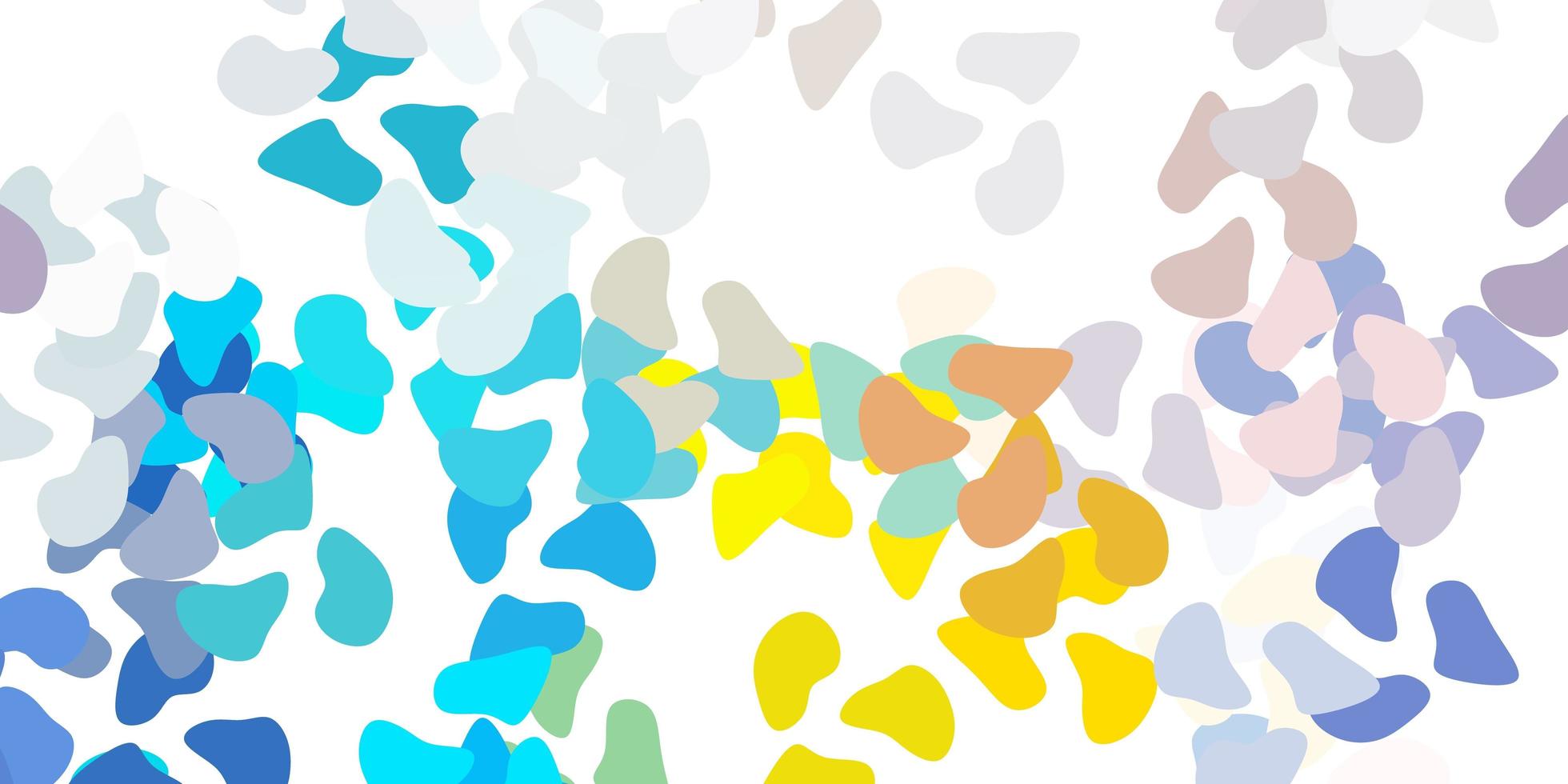 Light blue, yellow vector backdrop with chaotic shapes.