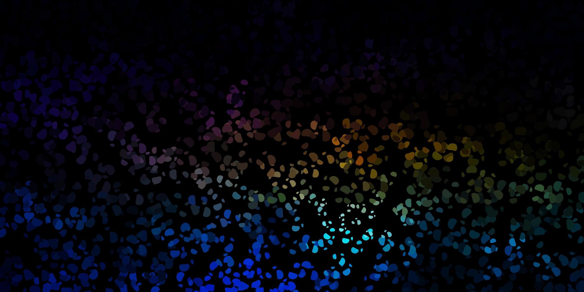 Dark multicolor vector backdrop with chaotic shapes.