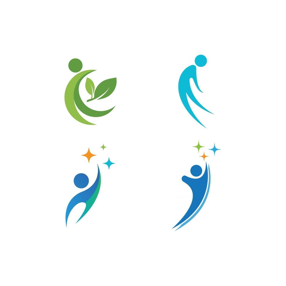 logo de vida sana vector