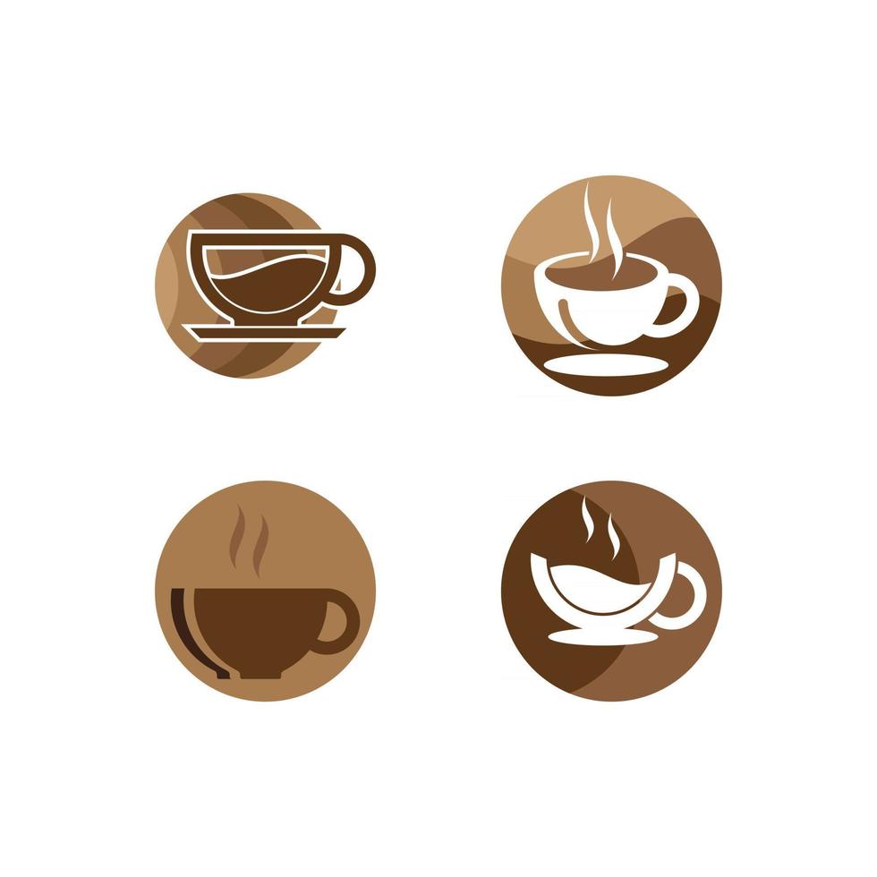 coffee glass logo vector