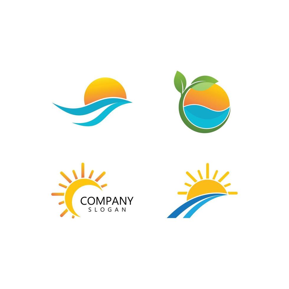 logotipo de ilustración de sol vector