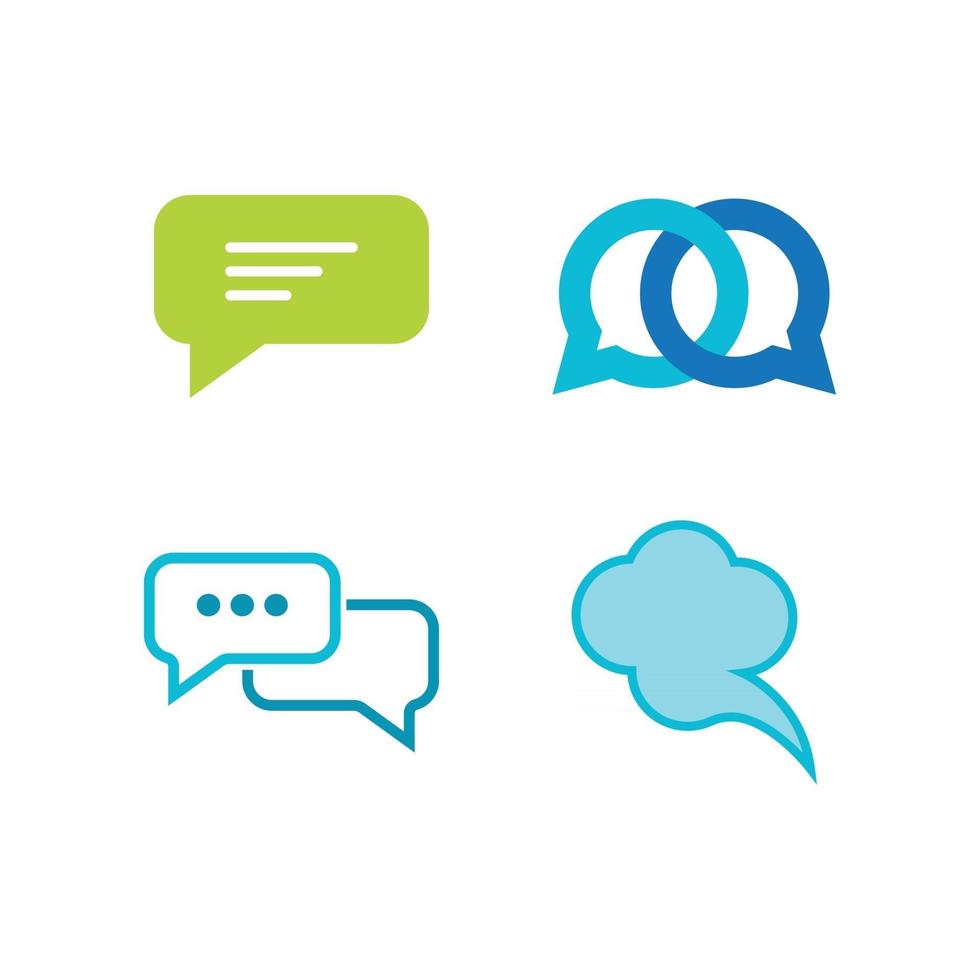 Speech bubble icon Logo vector