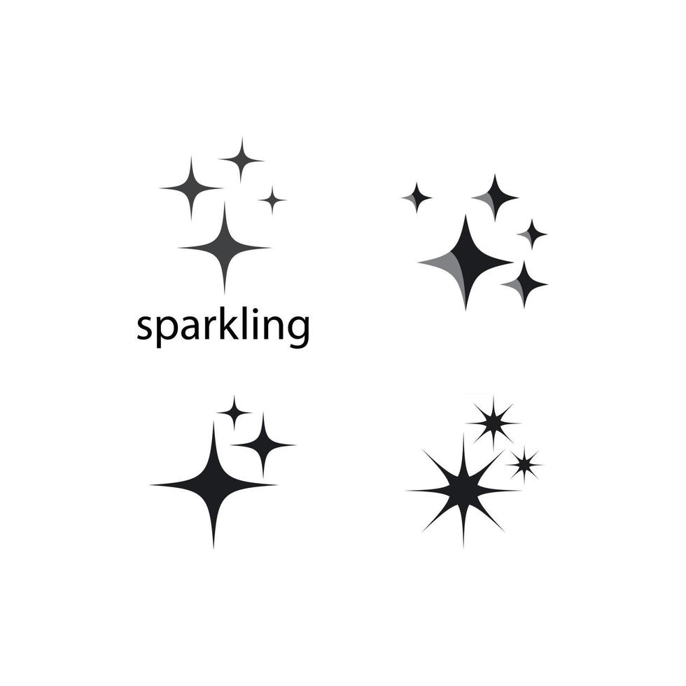 sparkling icon template vector