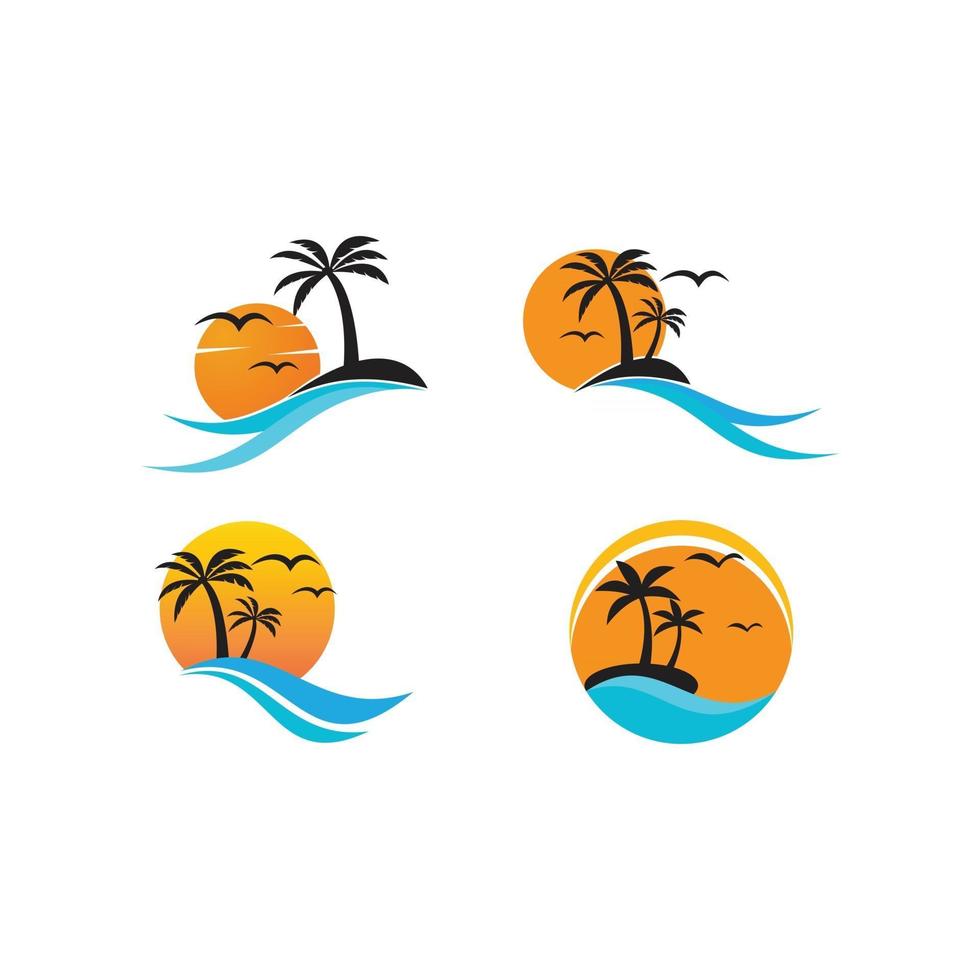 Palm tree summer vector